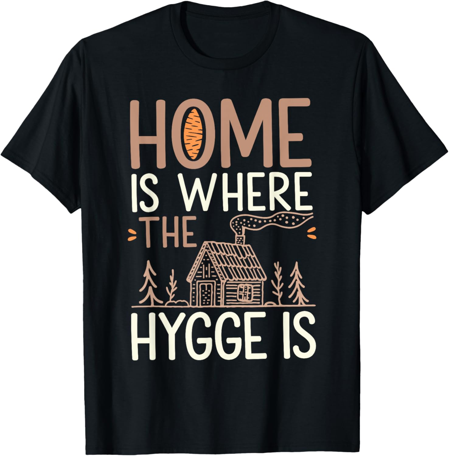Scandinavian Aesthetics Nordic Design Minimalism Hygge Style T-Shirt - T-Shirt | Black