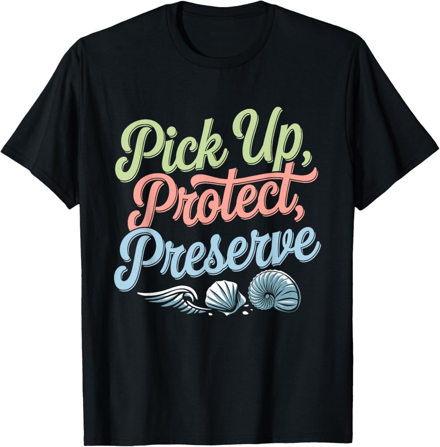 Beach Clean-Up Volunteer Ocean Conservation Eco-Friendly T-Shirt - T-Shirt | Black