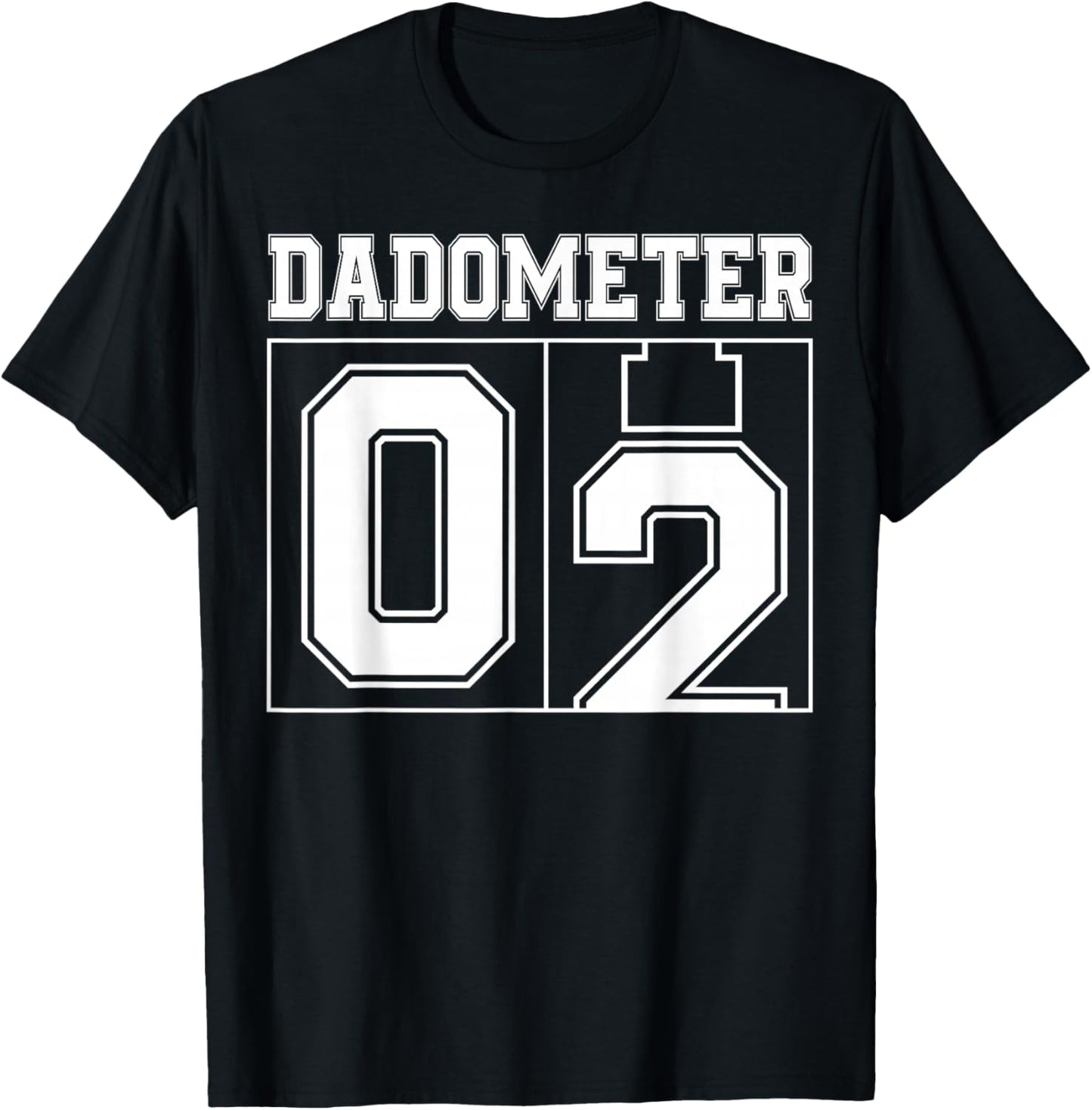 Dadometer 2 Dad of 2 Kids Second Time Father Daddy 2 T-Shirt - T-Shirt | Black