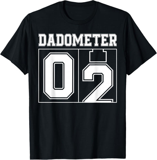 Dadometer 2 Dad of 2 Kids Second Time Father Daddy 2 T-Shirt - T-Shirt | Black