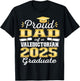 Proud Dad of 2025 Valedictorian Graduate 25 T-Shirt - T-Shirt | Black