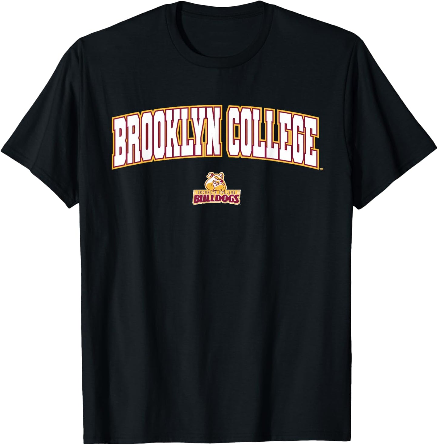 Brooklyn College Bulldogs Arch Logo T-Shirt - T-Shirt | Black