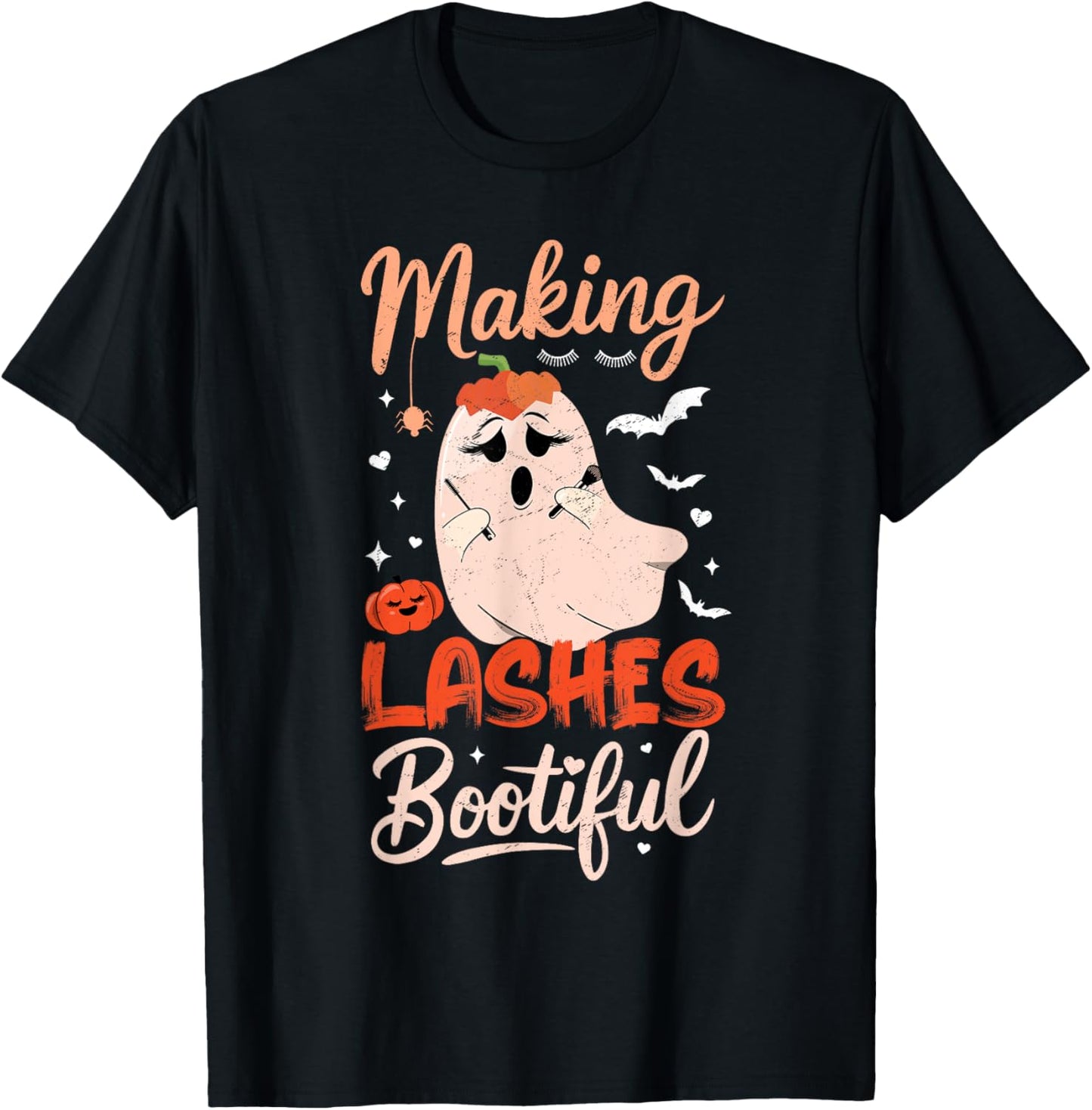 Funny Making Lashes Bootiful Halloween Costume Lash Tech T-Shirt - T-Shirt | Black