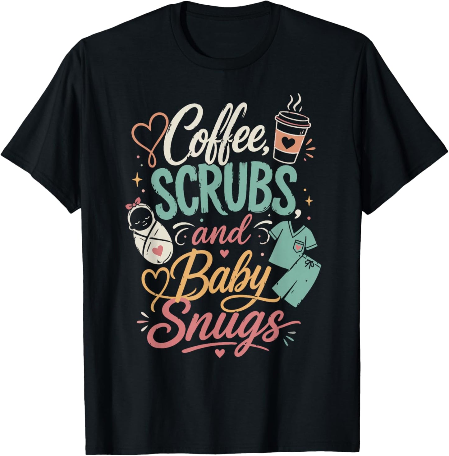 Cute Delivery Nurse Labor L&D Nurse T-Shirt - T-Shirt | Black