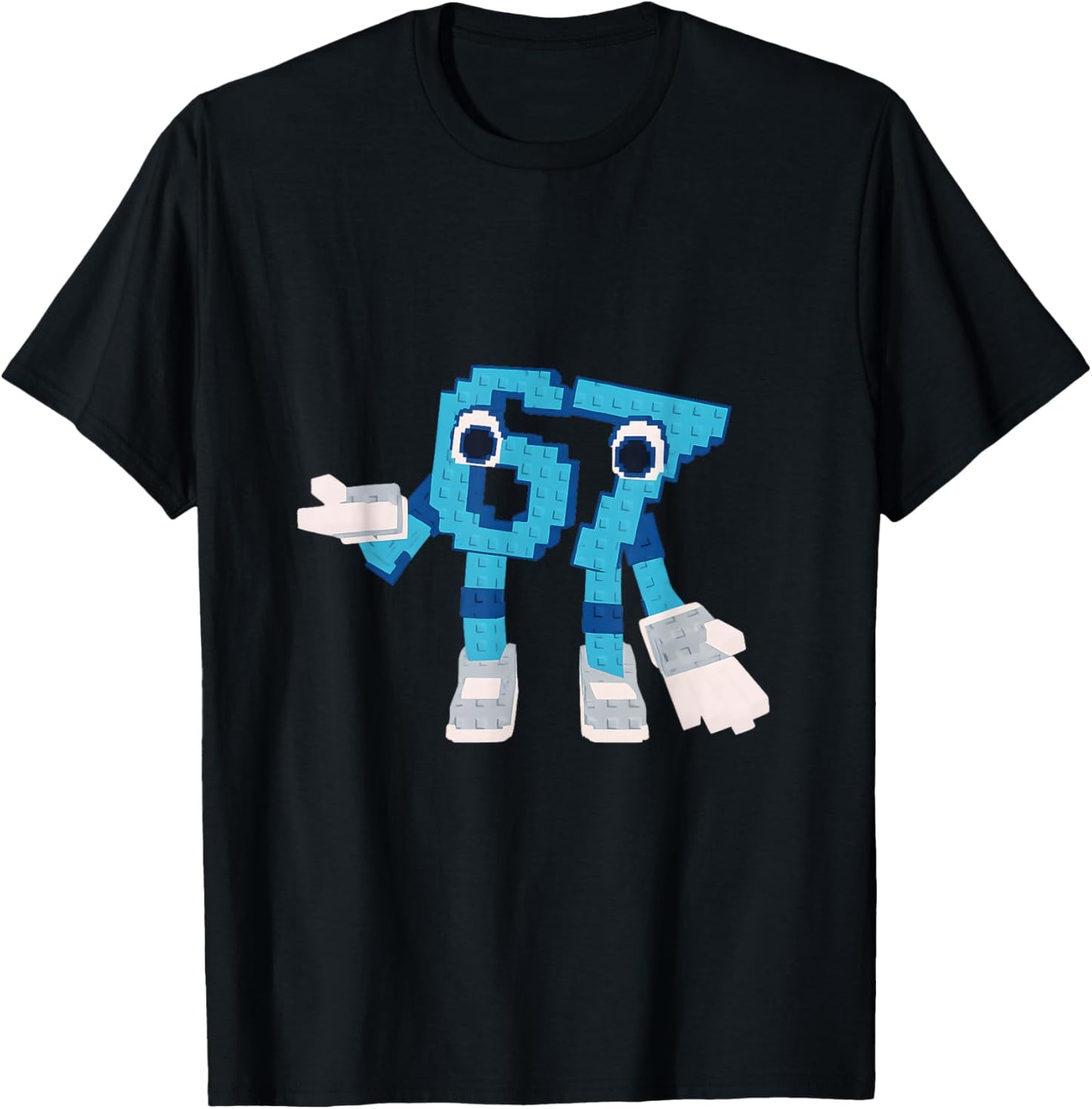 67 Secret Brainrot Italian Steal Six Seven video game T-Shirt - T-Shirt | Black