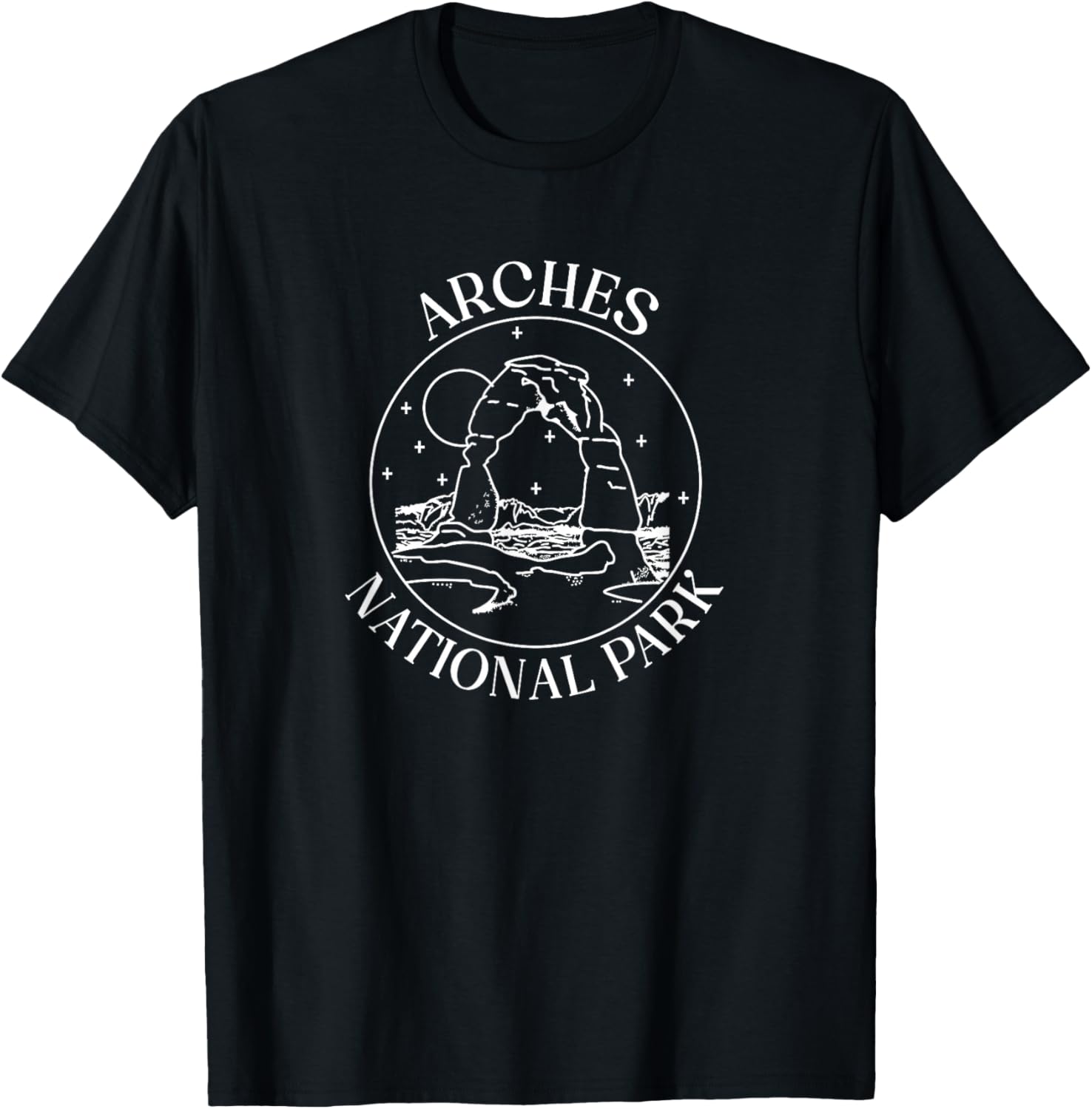 Arches National Park Utah Moab Rocks Souvenir Vintage T-Shirt - T-Shirt | Black