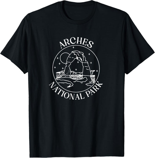 Arches National Park Utah Moab Rocks Souvenir Vintage T-Shirt - T-Shirt | Black