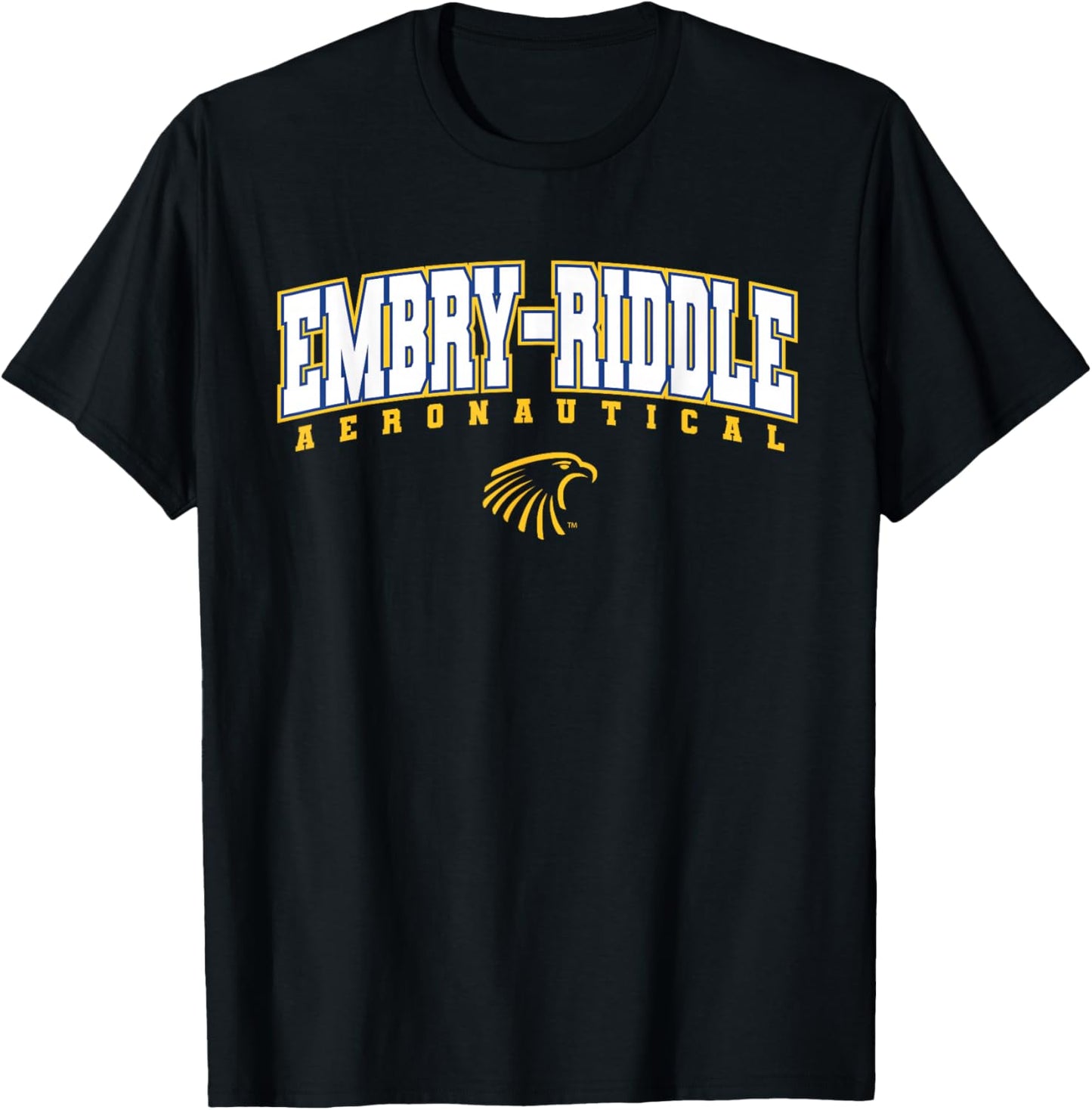 Embry-Riddle ERAU Eagles Arch Logo T-Shirt - T-Shirt | Black