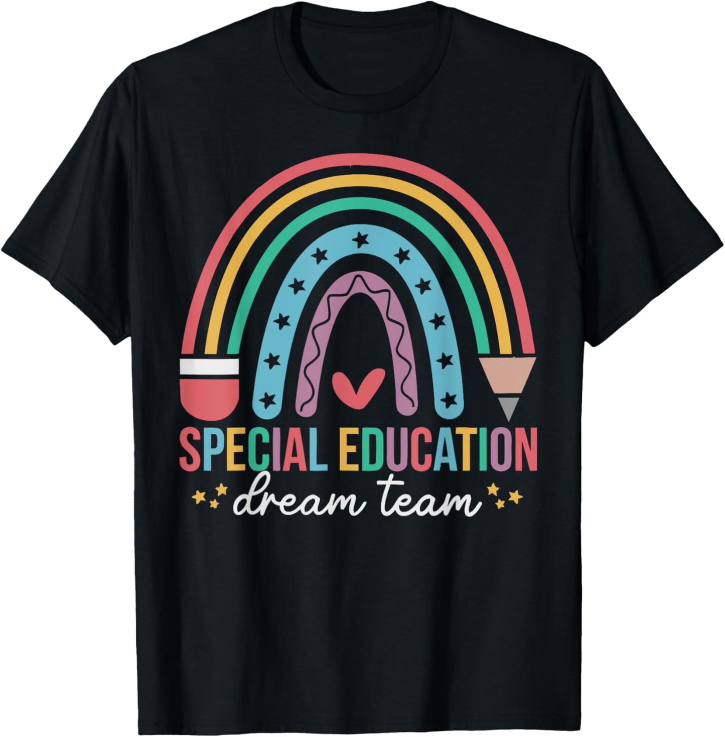 Special Education Dream Team Rainbow SPED Teacher Autism T-Shirt - T-Shirt | Black