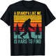 Grandpa Like Me Hard Find Retro Bigfoot Sasquatch Papa Men T-Shirt - T-Shirt | Black