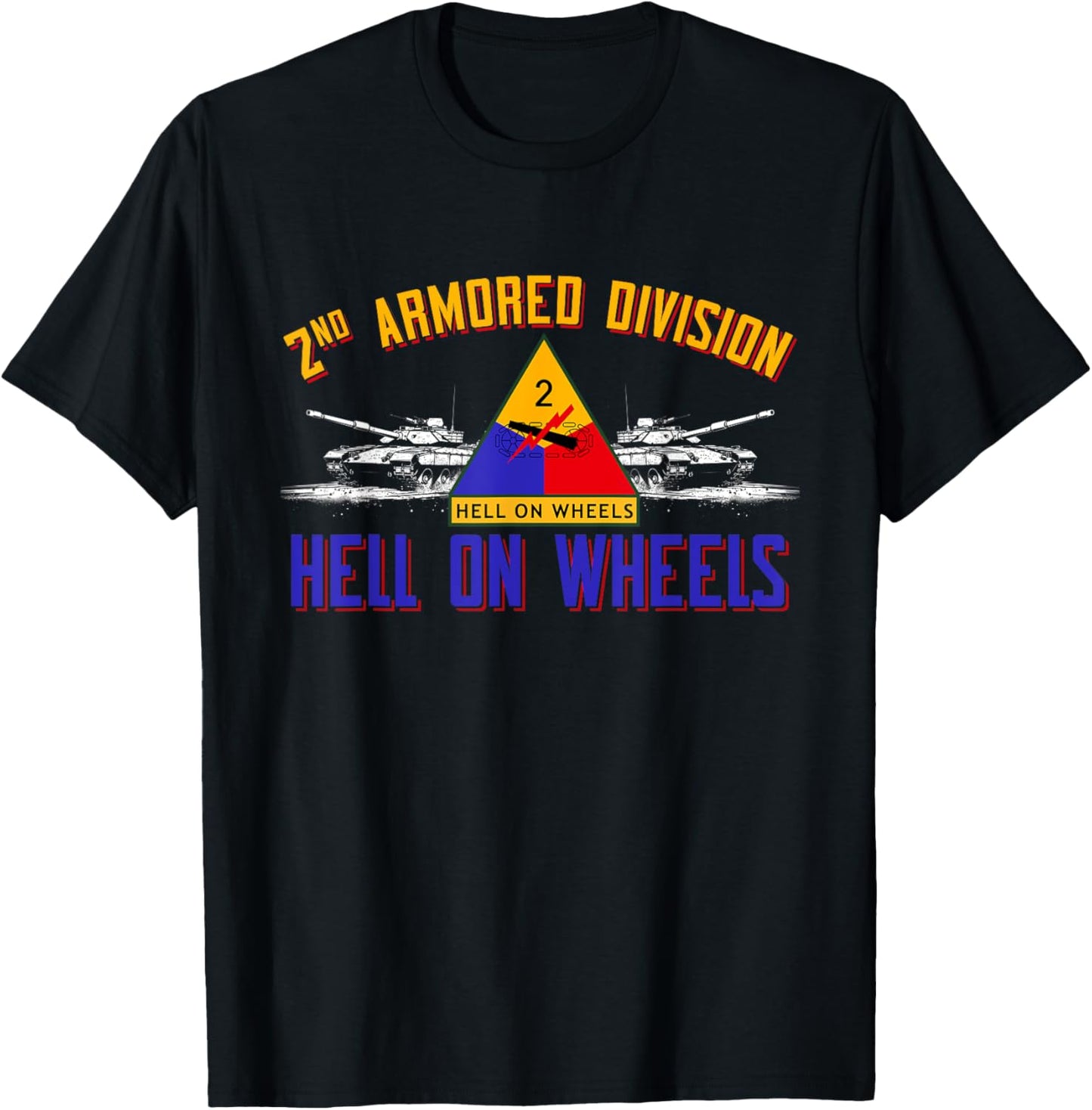 2nd Armored Division Ft Hood Texas Vintage Gifts T-Shirt - T-Shirt | Black