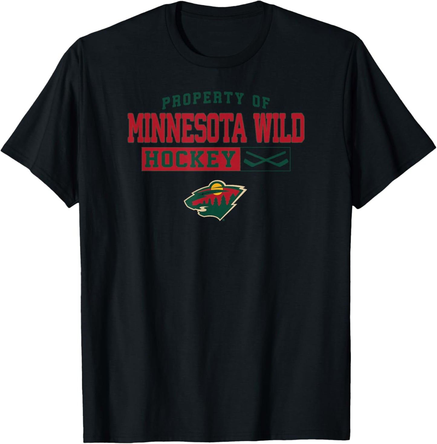Minnesota Wild Sticking White NHL Officially Licensed T-Shirt - T-Shirt | Black