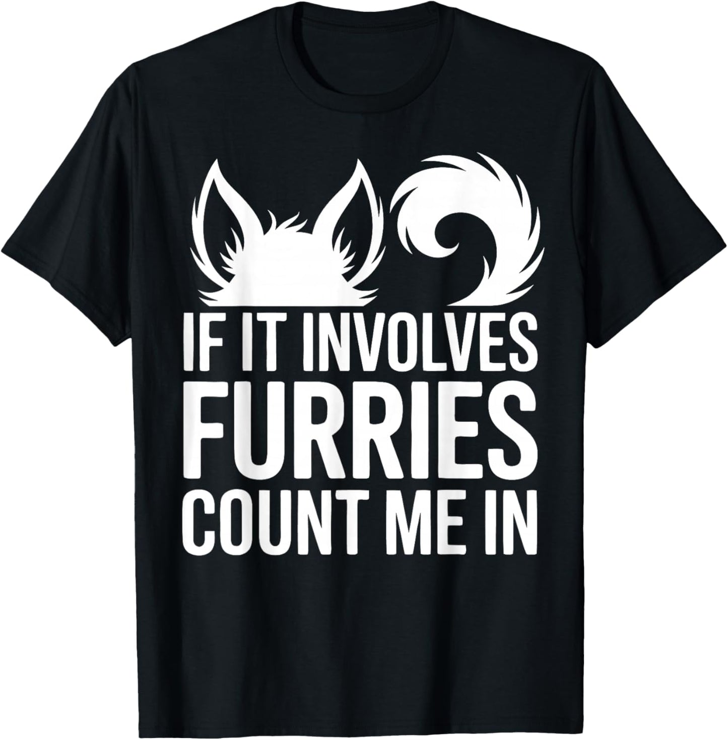 Furry Fandom Animal Fursonas Convention Furries T-Shirt - T-Shirt | Black