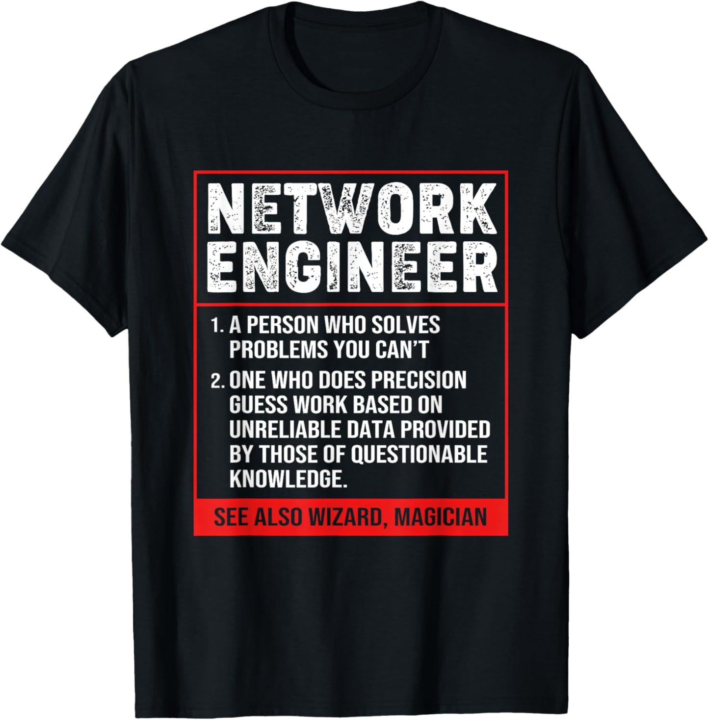 Funny Network Systems Admin Network Engineer Definition T-Shirt - T-Shirt | Black