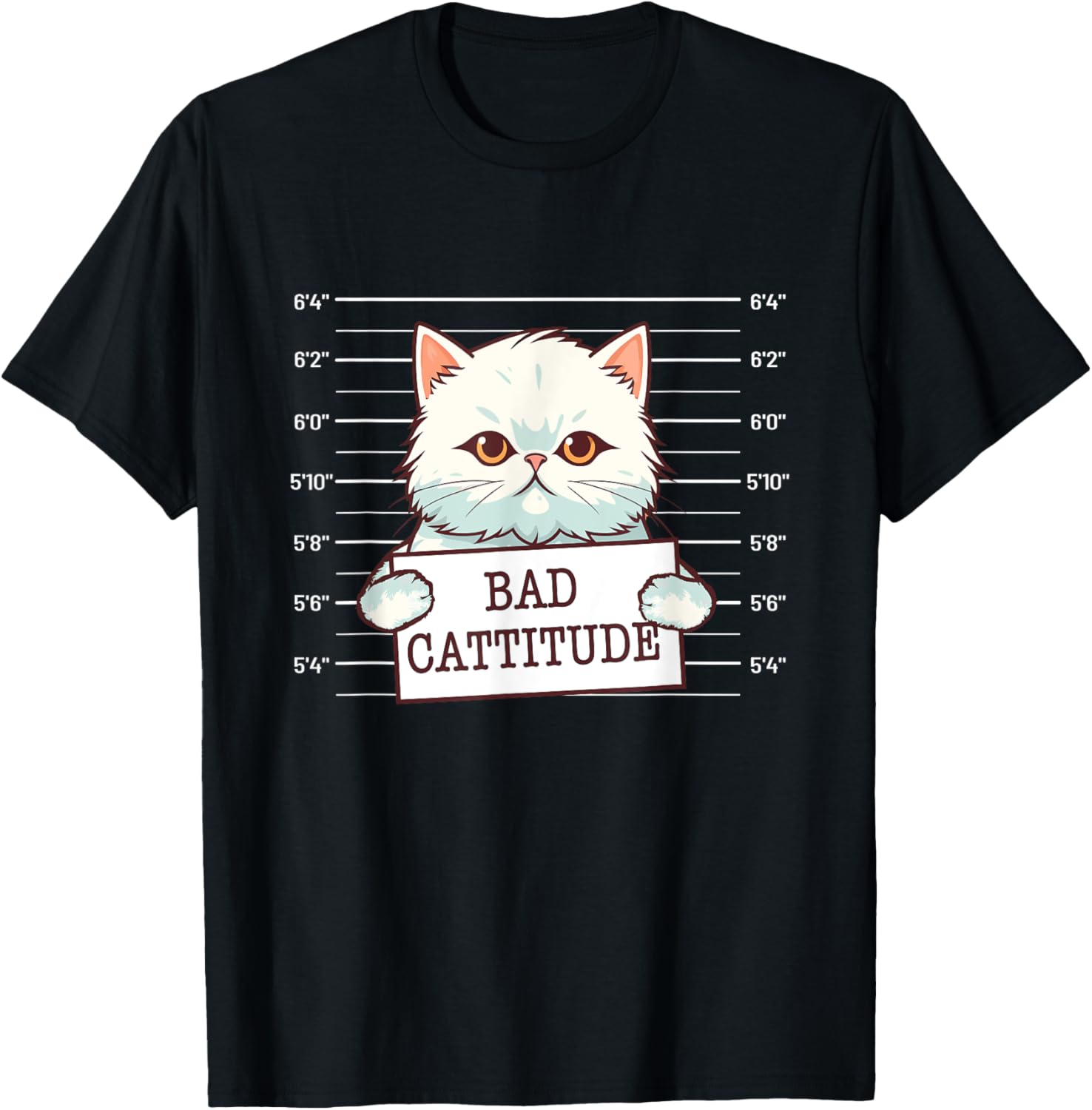 Bad Cattitude - Cat Lover Kitten Owner Kitty Women Girls Kids T-Shirt - T-Shirt | Black