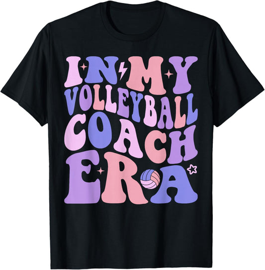 In My Volleyball Coach Era Volleyball Lover Coach Sports T-Shirt - T-Shirt | Black