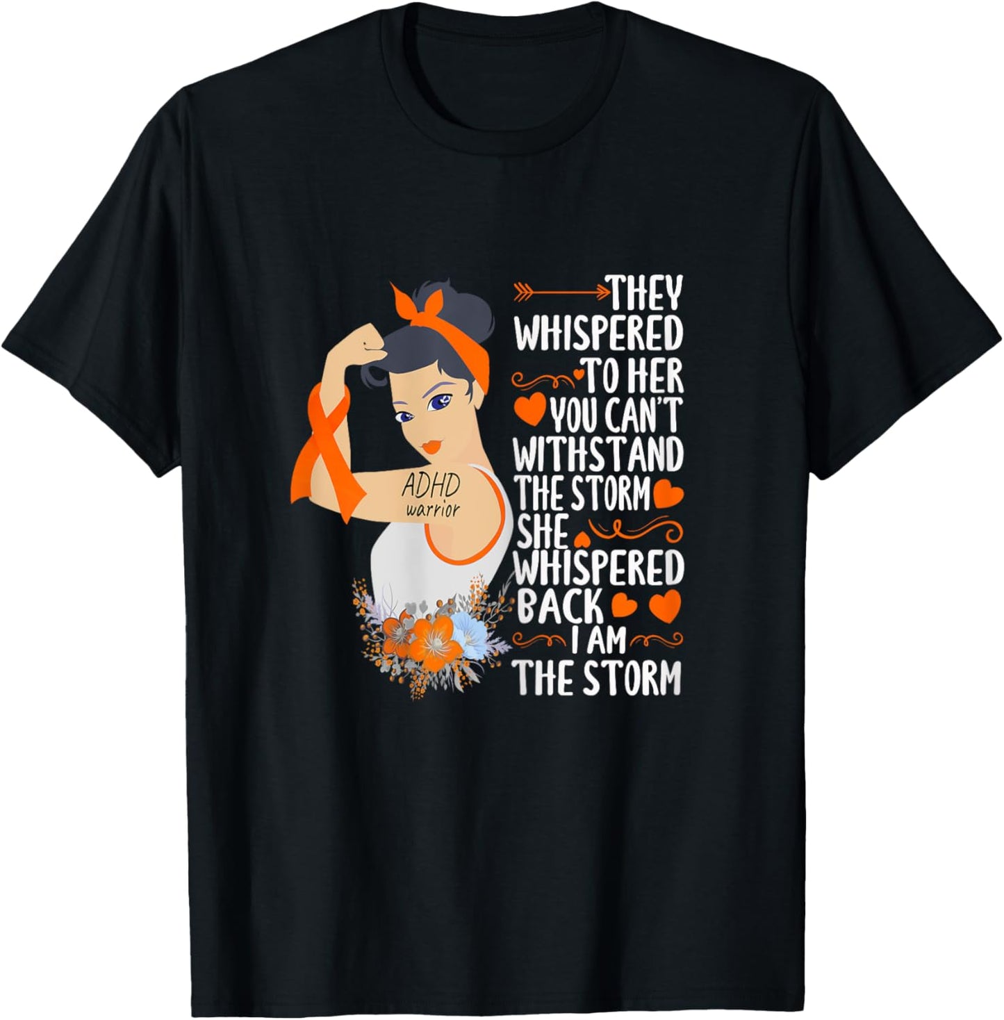 I'm The Storm ADHD warrior of the storm strong women T-Shirt - T-Shirt | Black
