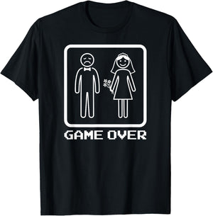 Bachelor Party Getting Married Wedding Game Over Groom T-Shirt - T-Shirt | Black