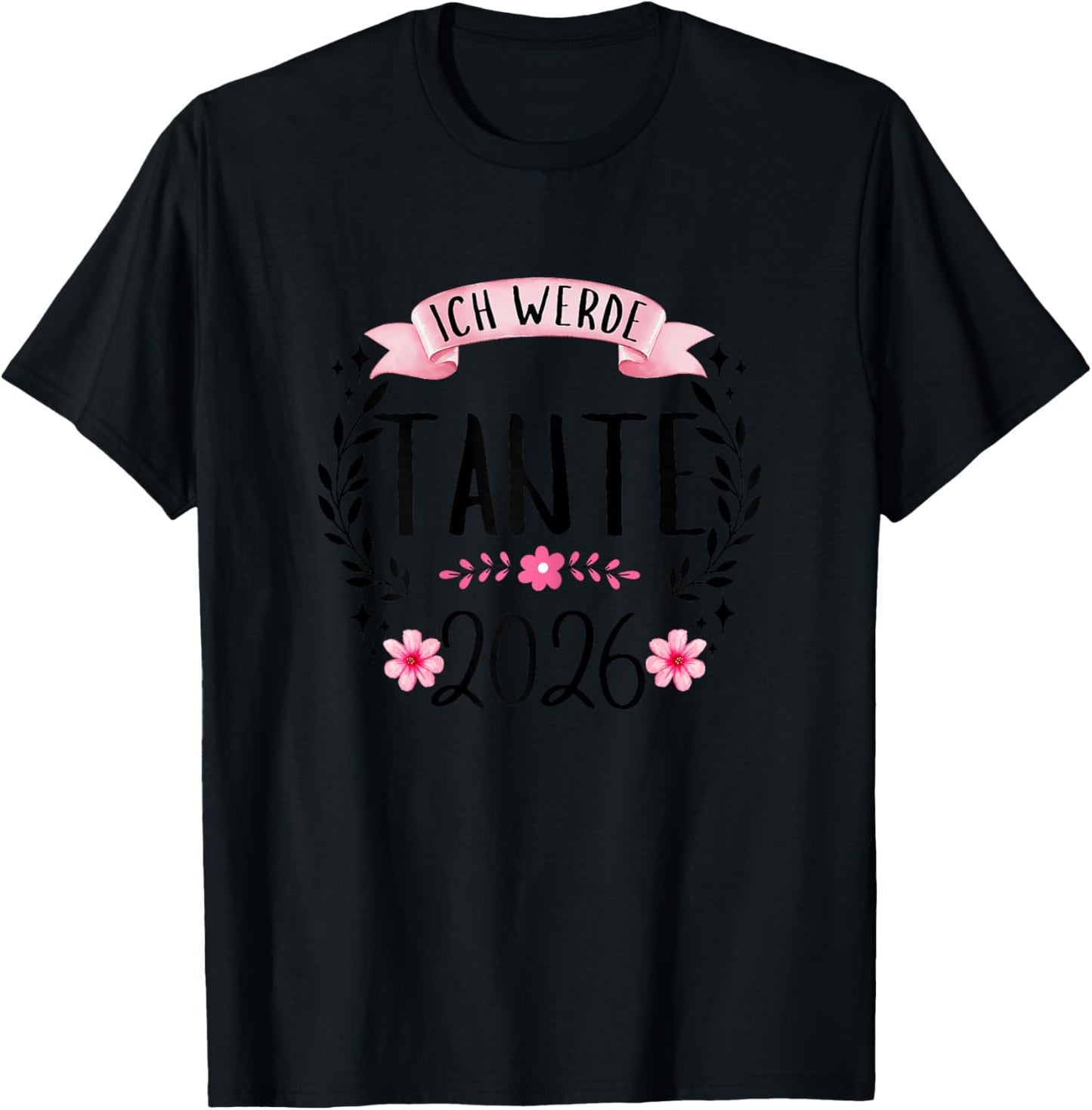 Ich werde Tante 2026 Tante Loading 2026 Announcement T-Shirt - T-Shirt | Black