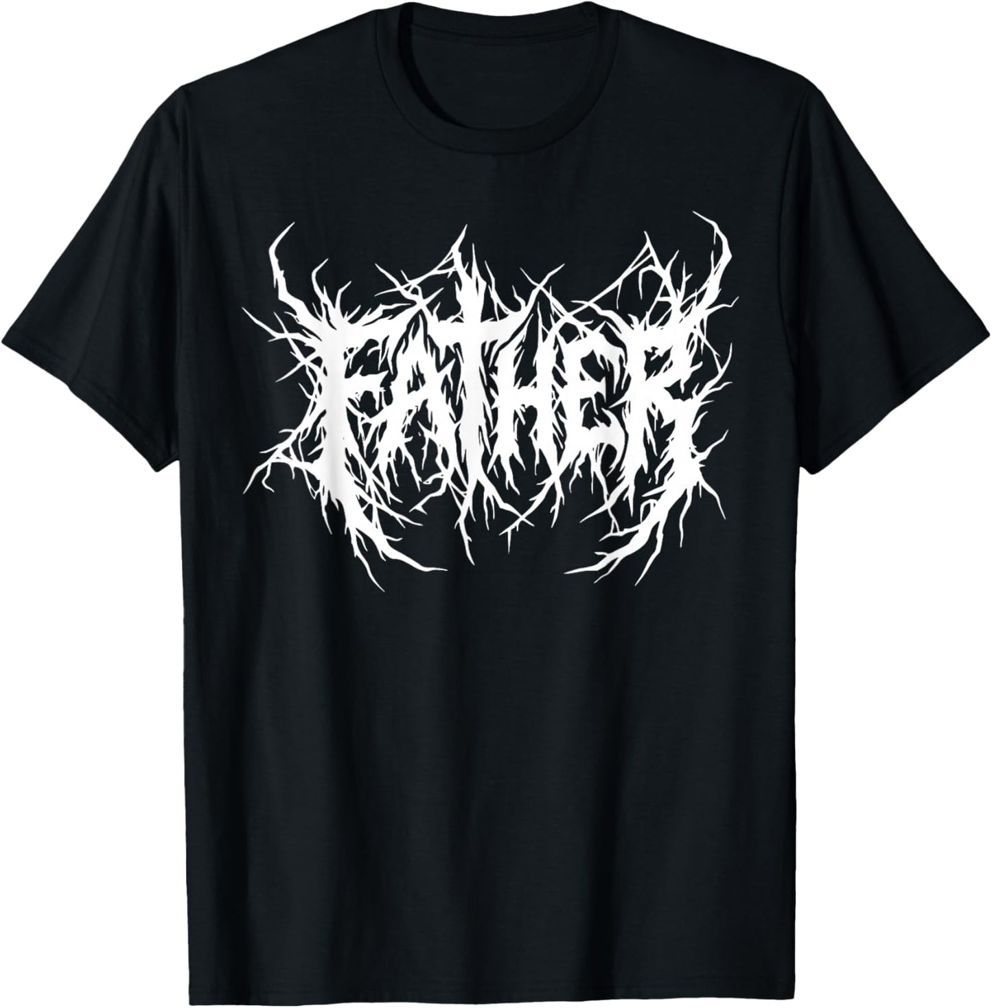 Father Death Metal Font Deathcore Logo Metalhead T-Shirt - T-Shirt | Black