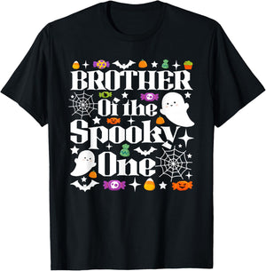 Brother of The Spooky One Halloween First Birthday Boy T-Shirt - T-Shirt | Black