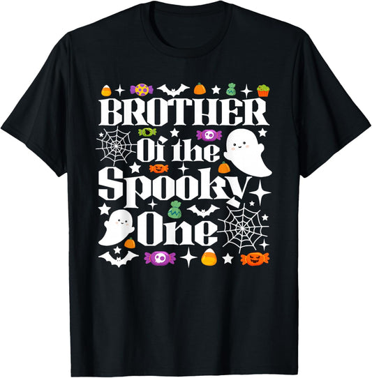 Brother of The Spooky One Halloween First Birthday Boy T-Shirt - T-Shirt | Black