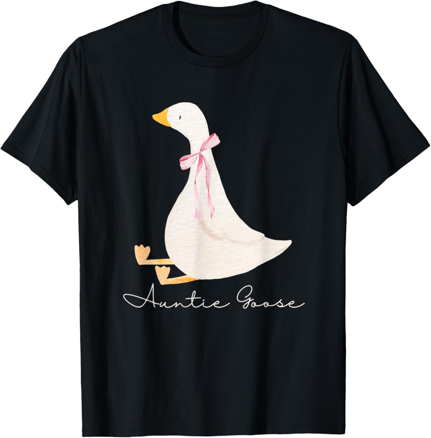 Auntie Goose Funny Cute Silly Goose Aunt T-Shirt - T-Shirt | Black