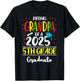 Funny Proud Grandpa of a Class of 2025 5th Grade Graduate T-Shirt - T-Shirt | Black