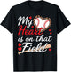 My Heart Is On That Field Cute Baseball Mom Baseball Grandma T-Shirt - T-Shirt | Black