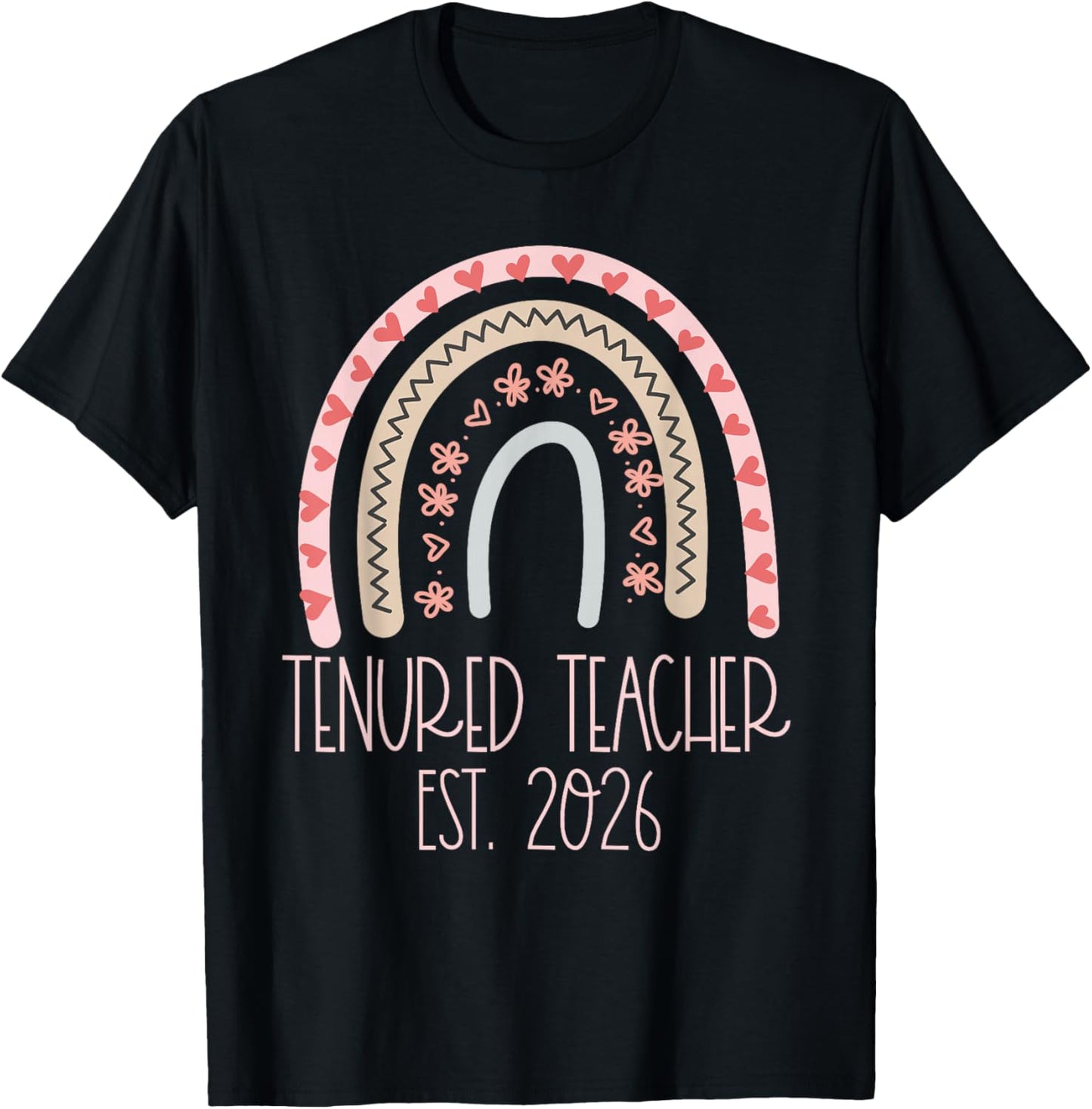 Tenured Teacher Women with Tenure 2026 Middle High School T-Shirt - T-Shirt | Black