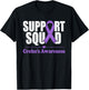 Support Crohns Disease Squad Purple Ribbon Crohn's Awareness T-Shirt - T-Shirt | Black