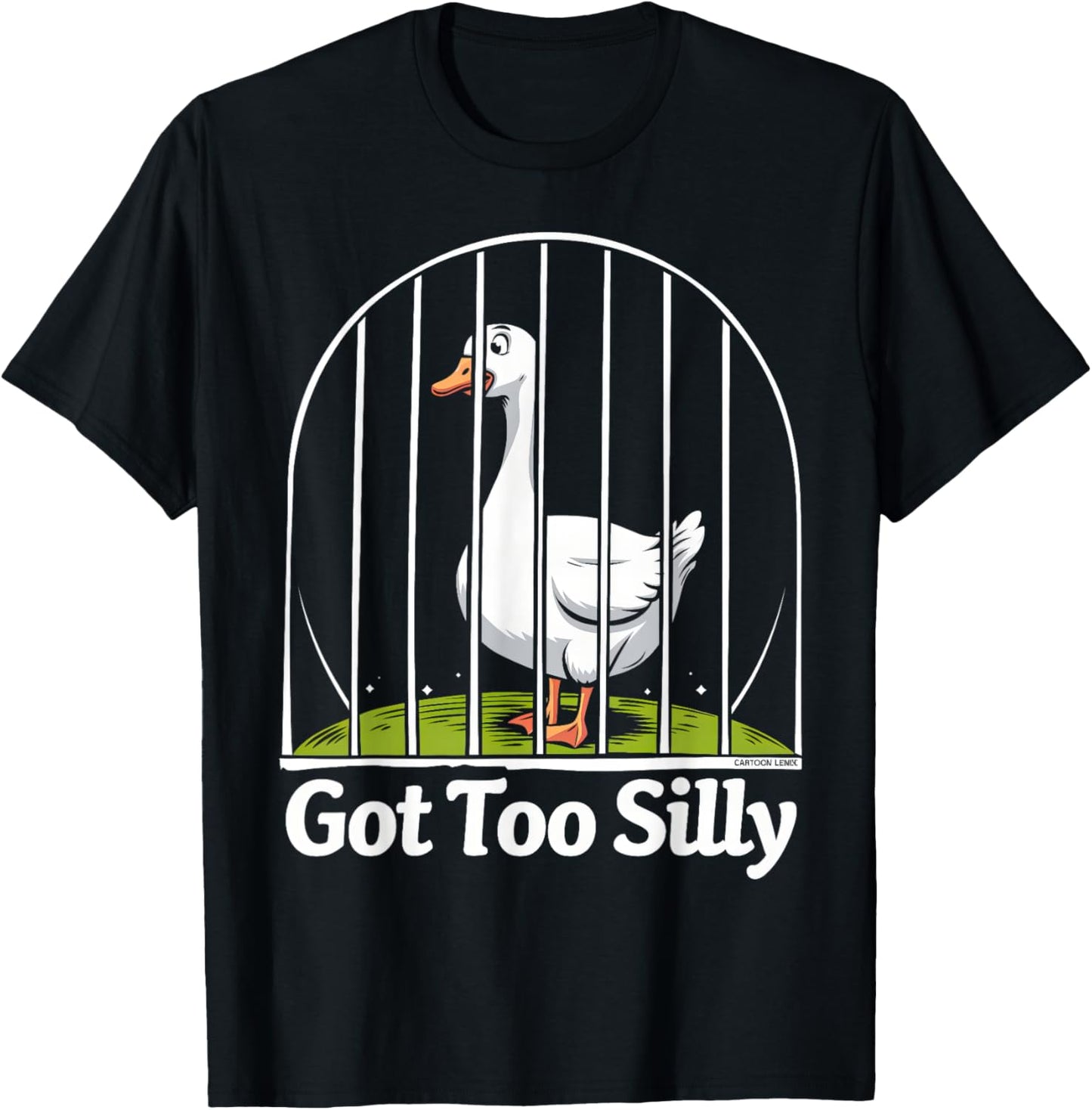 Got Too Silly Funny Goose Pun Humor Shirt for Animal Lovers T-Shirt - T-Shirt | Black