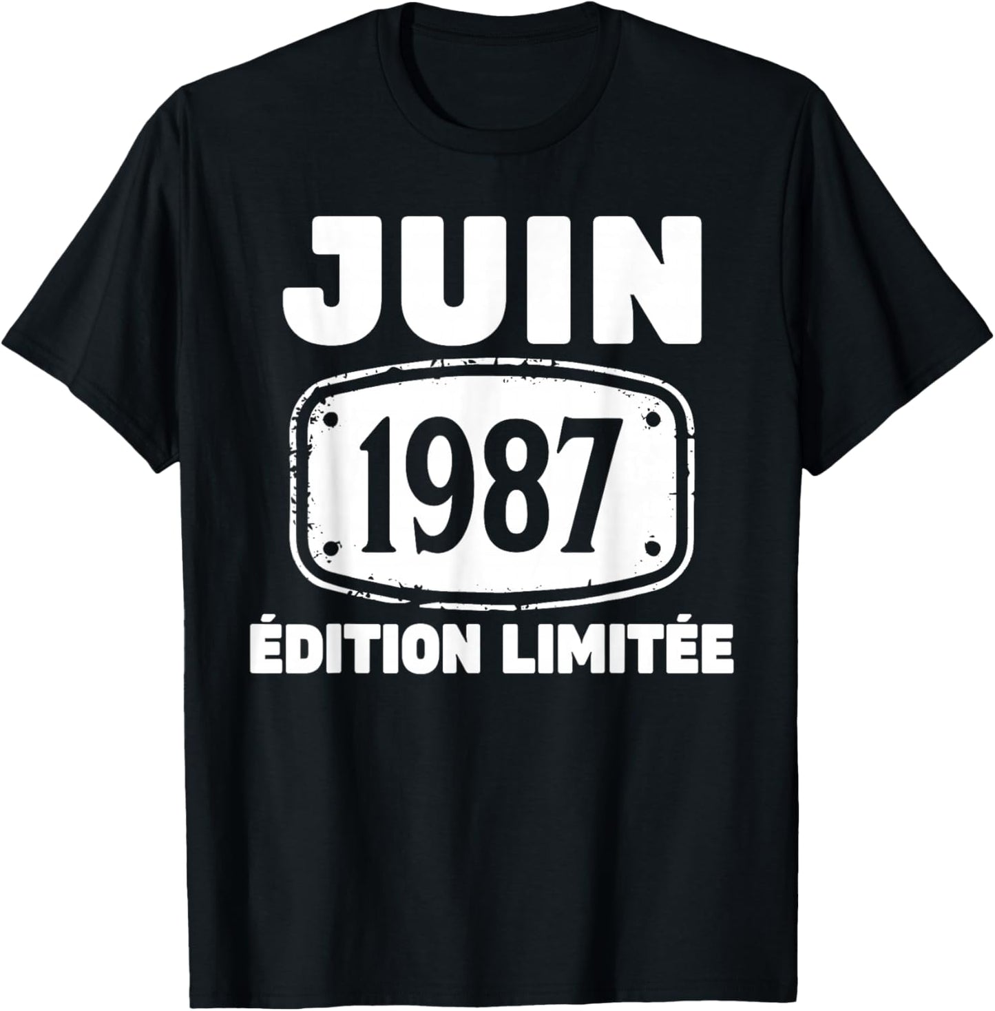 39 Ans Homme 1987 Anniversaire Juin 39 Ans Homme 1987 T-Shirt - T-Shirt | Black