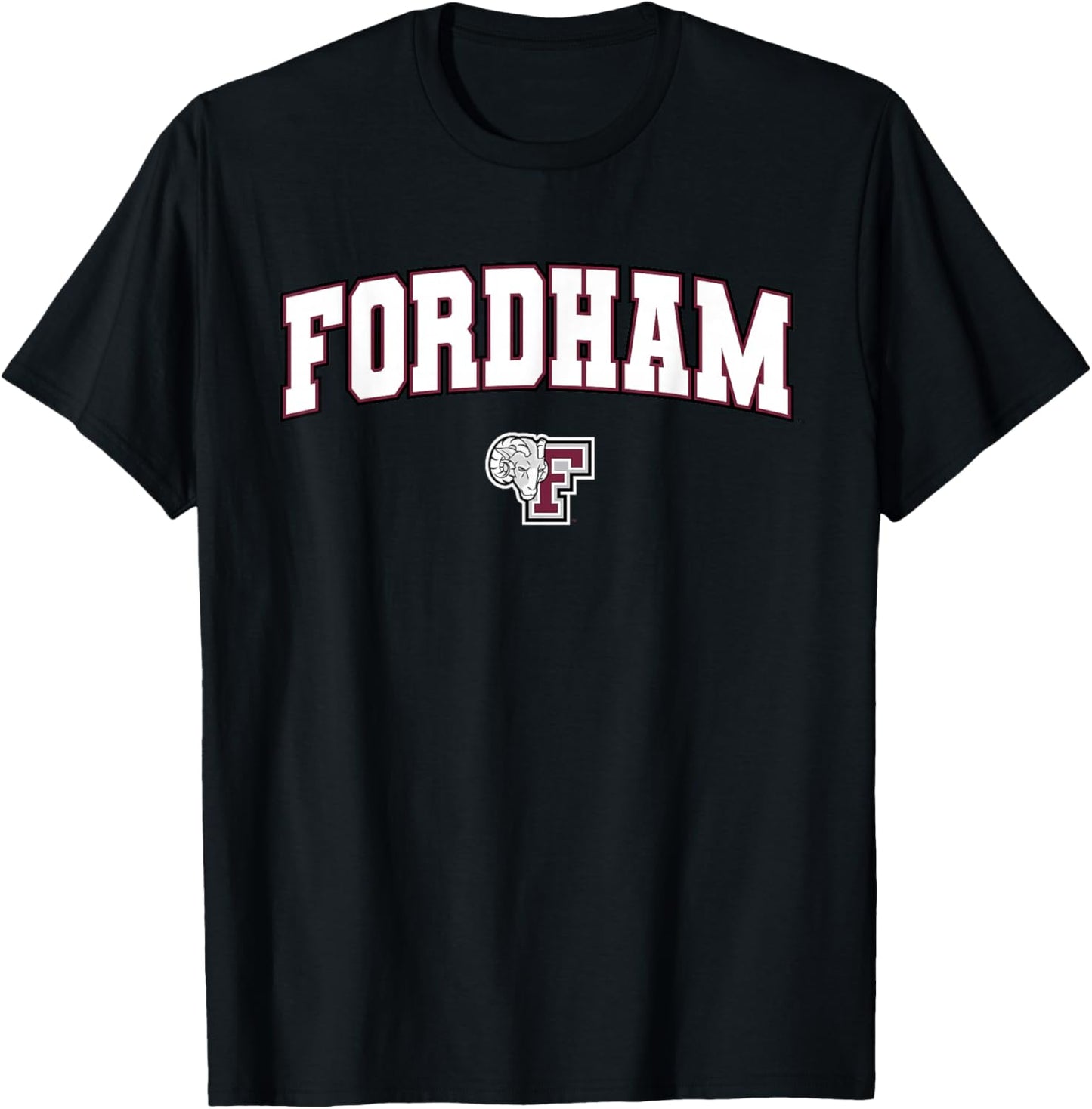 Fordham University Rams Arch Logo T-Shirt - T-Shirt | Black