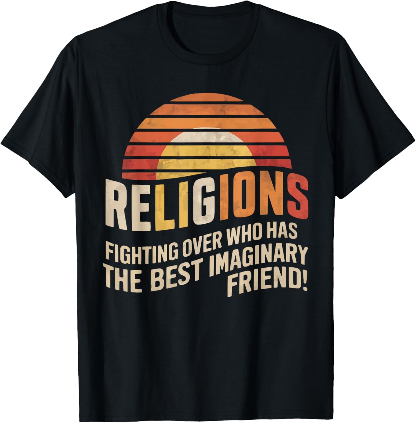 Atheism Anti-Religion Agnostic Freethinker Atheist T-Shirt - T-Shirt | Black