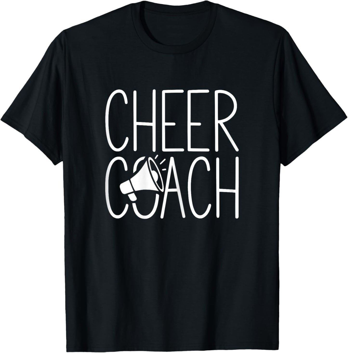 Cheer Coach Shirt Cheerleading Women Cheerleader Coach T-Shirt - T-Shirt | Black
