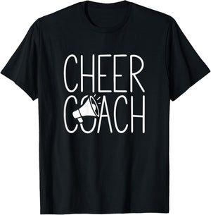 Cheer Coach Shirt Cheerleading Women Cheerleader Coach T-Shirt - T-Shirt | Black