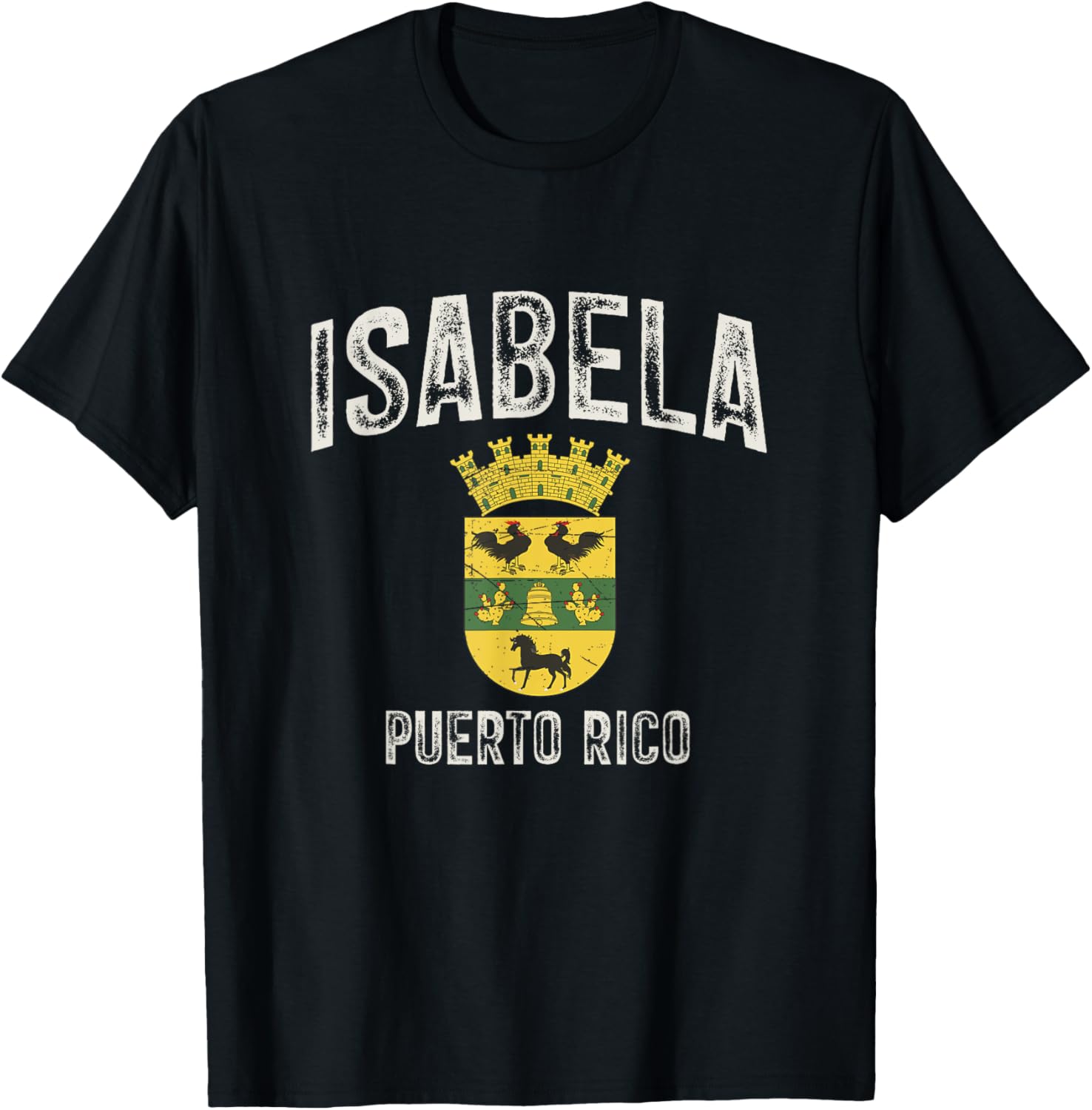 Isabela City in Puerto Rico, Isabela Armorial T-Shirt - T-Shirt | Black