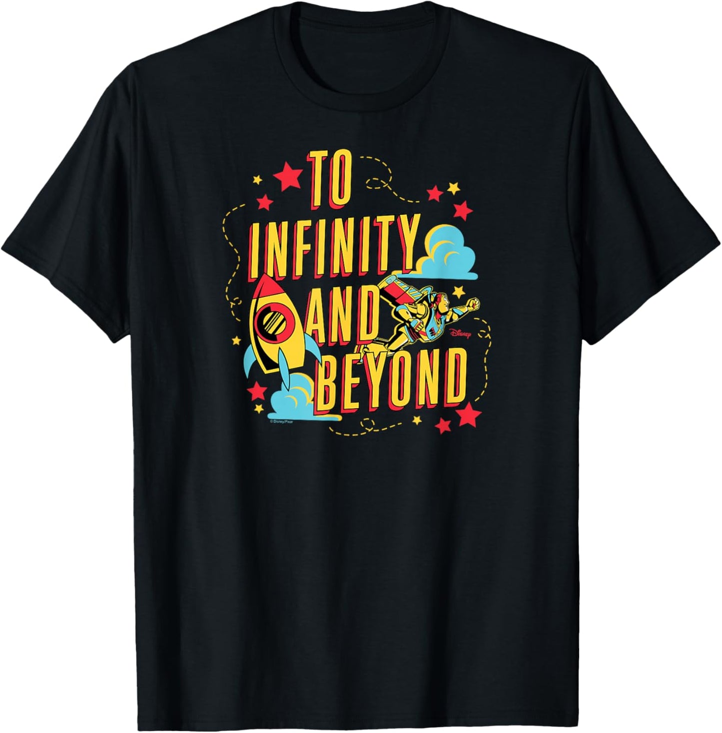 Toy Story - Buzz Lightyear To Infinity And Beyond Black T-Shirt - T-Shirt | Black