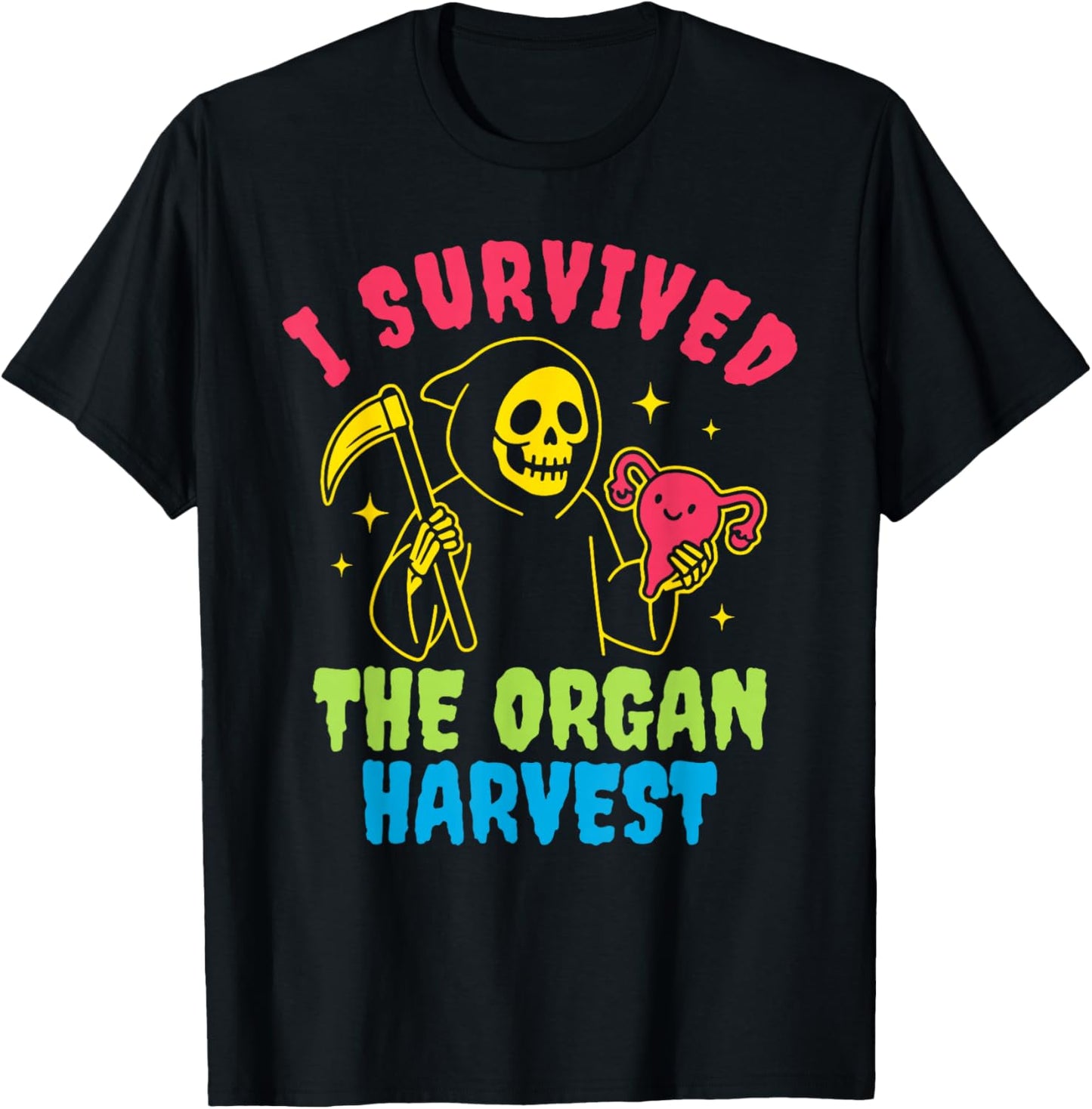 I Survived, The Organ Harvest, Funny T-Shirt - T-Shirt | Black