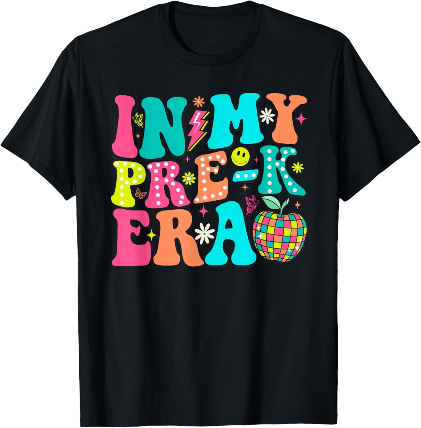 In My Pre K Era Back To School First Day Of Preschool T-Shirt - T-Shirt | Black