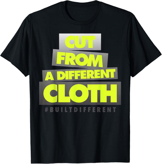 Neon Yellow Black Cool Grey Graphic Match T-Shirt - T-Shirt | Black
