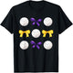 Volleyballs & Purple Gold Bows Girls Volleyball Team Player T-Shirt - T-Shirt | Black