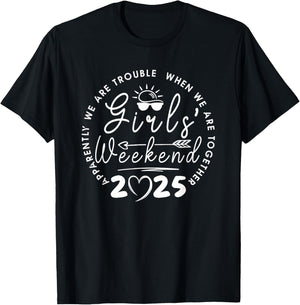 Girls Weekend 2025 Girls Trip Vacation Matching trip T-Shirt - T-Shirt | Black