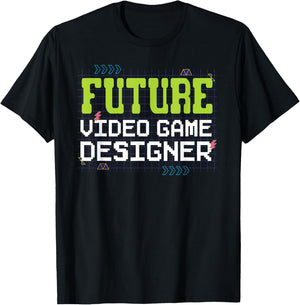 Future Video Game Designer For Kids Game Developer T-Shirt - T-Shirt | Black