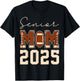 Senior Mom 2025 Football Mommy Class of 2025 Graduation Mama T-Shirt - T-Shirt | Black