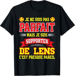 Not Perfect Supporter Football Humour Lens Lensois T-Shirt - T-Shirt | Black