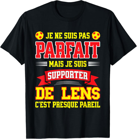 Not Perfect Supporter Football Humour Lens Lensois T-Shirt - T-Shirt | Black