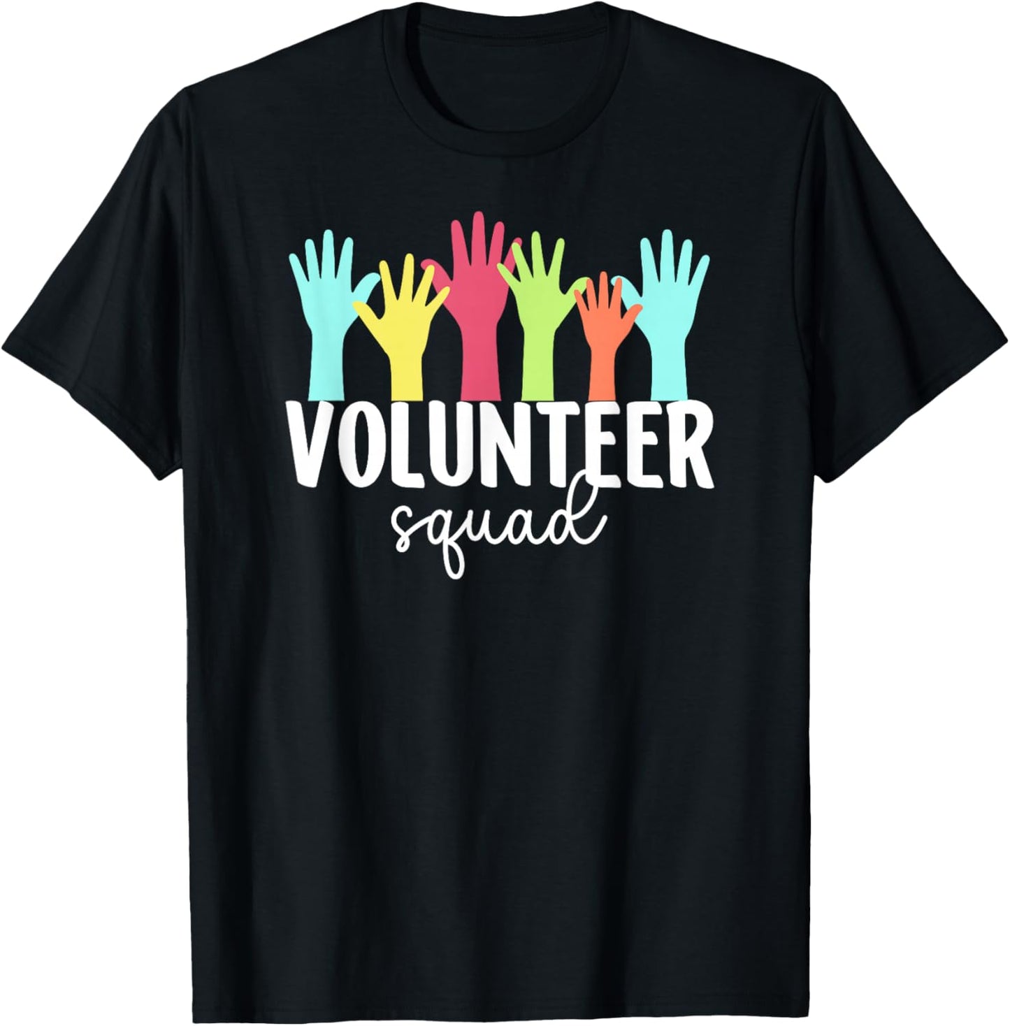 Volunteer Squad Volunteering Team Voluntary Worker T-Shirt - T-Shirt | Black