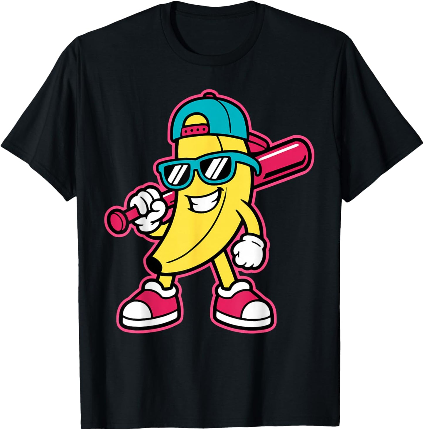 Banana Funny Cartoon Kids Youth Boys Girls T-Shirt - T-Shirt | Black